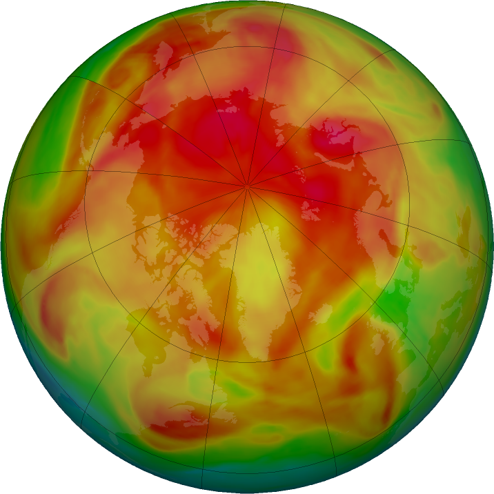 Arctic ozone map for 06 April 2024
